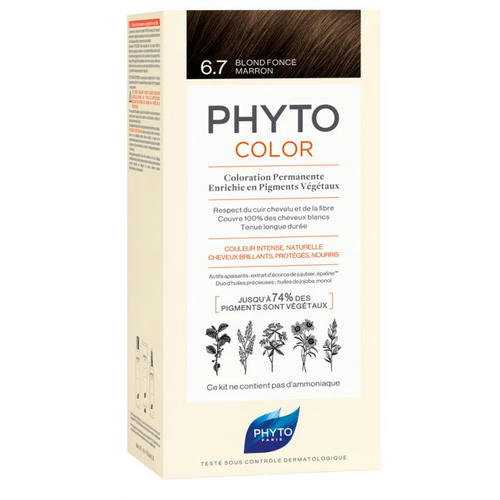 Крем-краска для волос Phyto Phytocolor Тон 6.7 (темно-русый каштановый)