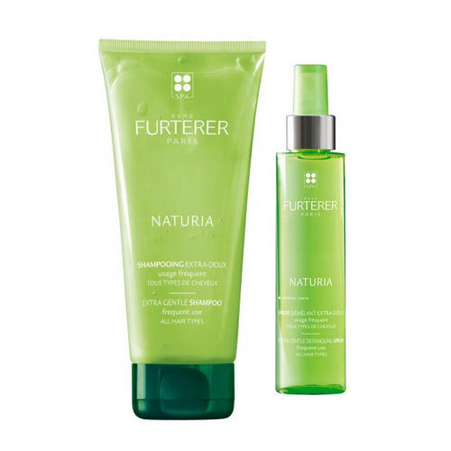 Набор Двойной деликатный уход (Спрей Rene Furterer Naturia для легкого расчесывания волос 150 мл + Шампунь Rene Furterer Naturia деликатный для ежедневного использования 200 мл)
