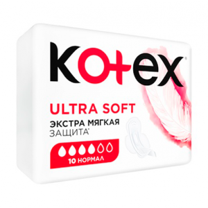 Прокладки Kotex Ultra Dry&Soft Normal Plus 10 шт