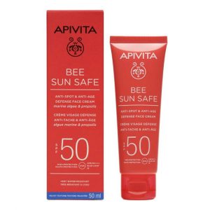 Крем Apivita Bee Sun Safe солнцезащитный для лица против пигментных пятен и защита от старения SPF50 50 мл