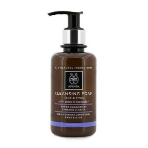 Пенка Apivita Cleansing для очистки лица/глаз с оливой и лавандой 200 мл