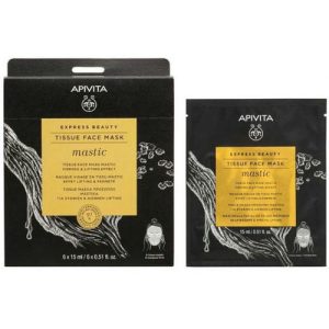 Маска Apivita Express Beauty для лица со смолой мастикового дерева Упругость и лифтинг-эффект 15 мл
