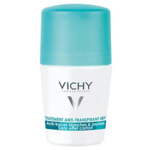 Дезодорант-антиперспирант Vichy шариковый 48 часов защиты против белых следов и желтых пятен 50 мл