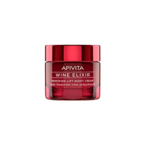 Крем-лифтинг Apivita Wine Elixir ночной восстанавливающий с полифенолами вина региона Санторини 50 мл