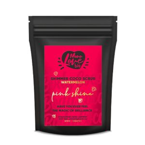 MonoLove Bio, Кокосовый скраб-шиммер для тела Pink Shine, 150 г