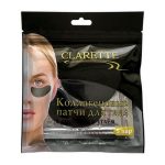 Clarette, Коллагеновые патчи с древесным углем для глаз, 10 шт. (УЦЕНКА)