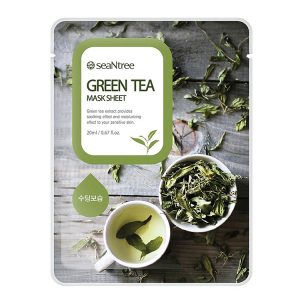SEANTREE GREEN TEA MASK SHEET (20ml*10ea), Тканевая маска с экстрактом зеленого чая (20мл*10шт)