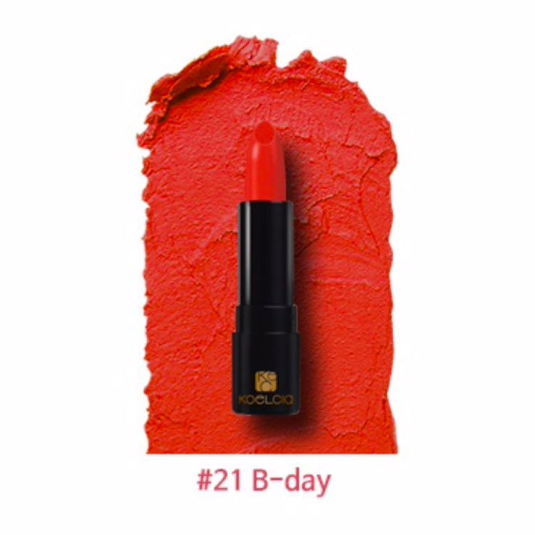 KOELCIA SMOOTH LIPSTICK #21 B-DAY (3.5gr), Гладкая губная помада #21 День рождения (3.5гр)