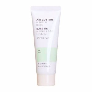 THE FACE SHOP AIR COTTON MAKEUP BASE SPF30/PA++ #01 CLEAR MINT (35gr), База под макияж для жирной и проблемной кожи #01 Мятная (35гр)