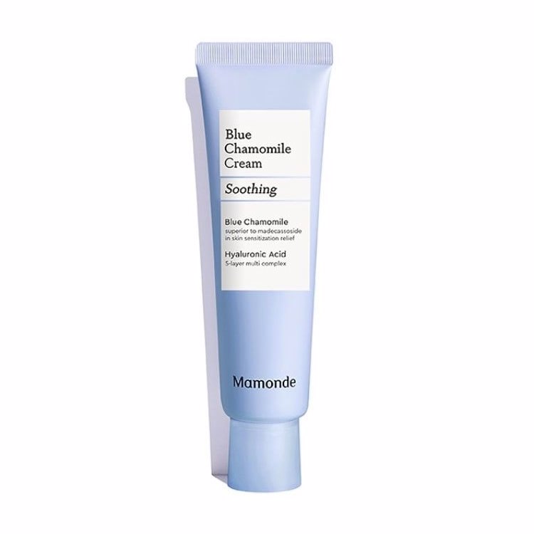 MAMONDE BLUE CHAMOMILE SOOTHING CREAM (60ml), Успокаивающий крем с голубой ромашкой для восстановления кожи (60мл)