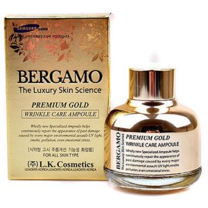 BERGAMO PREMIUM GOLD WRINKLE CARE AMPOULE (30ml), Омолаживающая сыворотка премиум-класса с экстрактом золота (30мл)