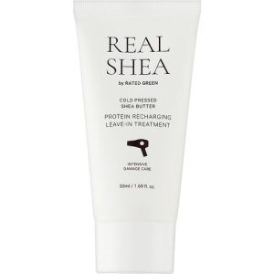 Rated Green Real Shea Cold Pressed Shea Butter Protein Recharging Leave-in Treatment, Восстанавливающий крем для волос с маслом ши холодного отжима