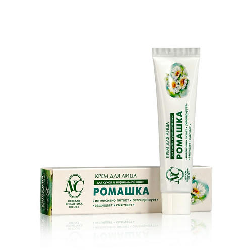 Питательный крем Невская Косметика для лица для сухой и нормальной кожи " Ромашка " 38г