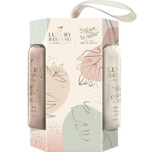 Набор, Grace Cole The Luxury Bathing Warm Vanilla Set (sh/gel/100ml + b/lot/100ml + sponge)