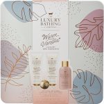Набор, Grace Cole The Luxury Bathing Warm Vanilla Set (sh/gel/50ml + h/cr/50ml + b/cr/50ml + bath/bomb/25g)