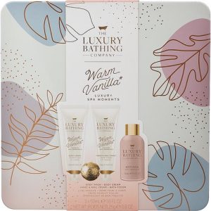 Набор, Grace Cole The Luxury Bathing Warm Vanilla Set (sh/gel/50ml + h/cr/50ml + b/cr/50ml + bath/bomb/25g)
