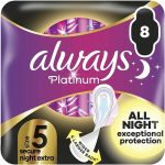 Always Ultra Secure Night Extra, Гигиенические прокладки, размер 5, 8 шт