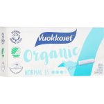 Vuokkoset Organic Normal Tampons, Тампоны органические без аппликатора, 16шт