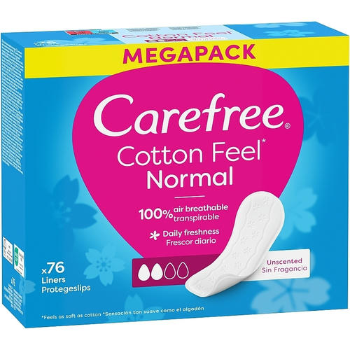 Carefree Normal Cotton, Гигиенические ежедневные прокладки, 76шт — изображение 2