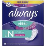 Always Dailies Fresh & Protect Normal Deo, Гигиенические прокладки, 58 шт.