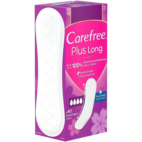 Carefree Plus Long Fresh Scent, Гигиенические ежедневные прокладки с ароматом свежести, 40 шт — изображение 2
