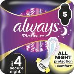 Always Platinum Secure Night, Гигиенические прокладки, размер 4, 5шт
