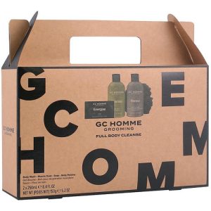 Набор, Grace Cole GC Homme Grooming Full Body Cleanse (b/wash/250ml + sponge/1pc + soap/150g + muscle/soak/250ml)