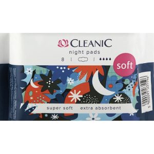 Cleanic Soft Night Pads, Прокладки ночные, 8 шт