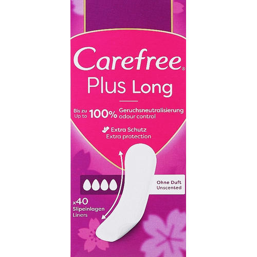 Carefree Plus Long, Гигиенические ежедневные прокладки, 40шт