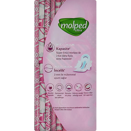 Molped, Гигиенические прокладки Ultra Super Economic Normal, 4 капли, 24 шт — изображение 2