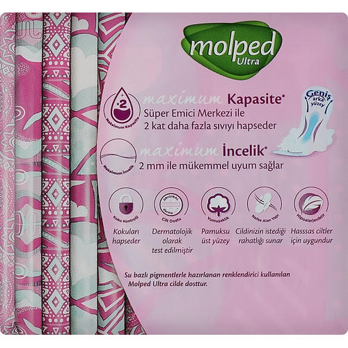 Molped, Гигиенические прокладки Ultra Night, 6 капель, 6 шт — изображение 2