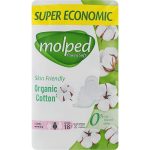 Molped, Гигиенические прокладки Pure & Soft Long, 5 капель, 18 шт.