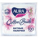 Ватные палочки 100 шт полиэтилен Aura