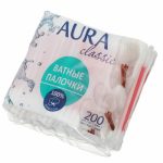Ватные палочки 200 шт полиэтилен Aura Classic