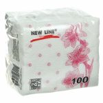 Салфетки бумажные New Line Нарцисс 100 шт 24х24 см в ассортименте