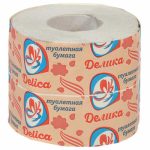 Туалетная бумага Delika Эко 1 слой 10.5 м с втулкой серая