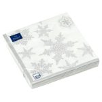 Салфетки Art Bouquet 33*33, 3хсл, 20л. "Снегопад. серебро"