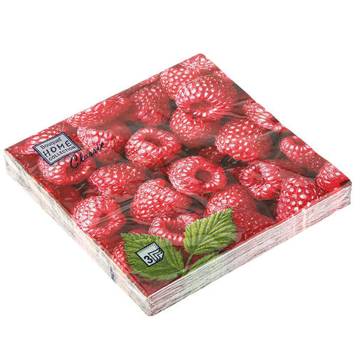 Салфетки 33*33, 3сл, 20шт Bouquet Home Collection Classic "Малина"