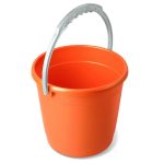 Ведро пластмассовое 5л, д22см, h21см, оранжевый перламутровый, ГОСТ, с ребром жесткости