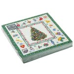 Салфетки Art Bouquet 33*33, 3хсл, 20л. "Новогодняя сказка на белом"