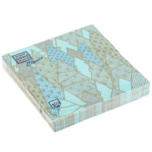 Салфетки 20л, Bouquet Home Collection Classic, 3хсл., "Золотые ели на тиффани"