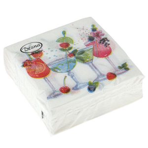 Салфетки 24*24 1сл 40шт Desna Design "Коктейль"