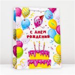 Пакет Шары Торт С ДР 61х46х20см