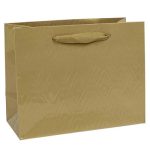 Пакет бумажный подарочный Элегант золото 23х18см