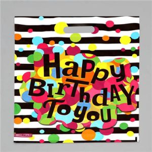 Пакет п/э Happy Birthday круги 38х47см