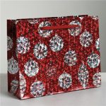 Пакет Новый год гориз голограф 15х12х5,5см