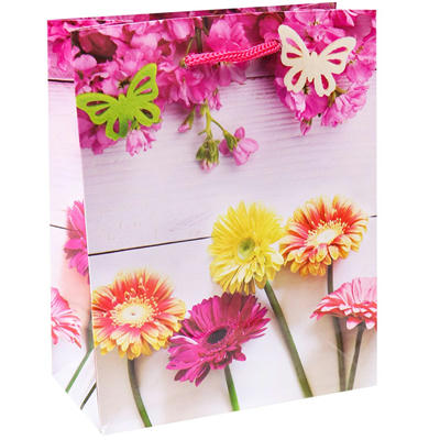 Пакет бумажный Цветочная фантазия 18х23см