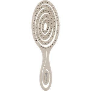 Hairway ECO Wheat, Щетка для волос массажная, 8-рядная, овальная, бежевая