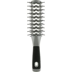 Hairway, Расческа для волос туннельная двусторонняя, 7 рядов, серая