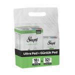 Ночные прокладки Sleepy Natural Ultra Night 18 шт. + Sleepy Natural Daily 32 шт.
